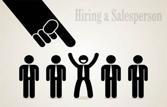 hiring salesperson استخدام نیروی فروش