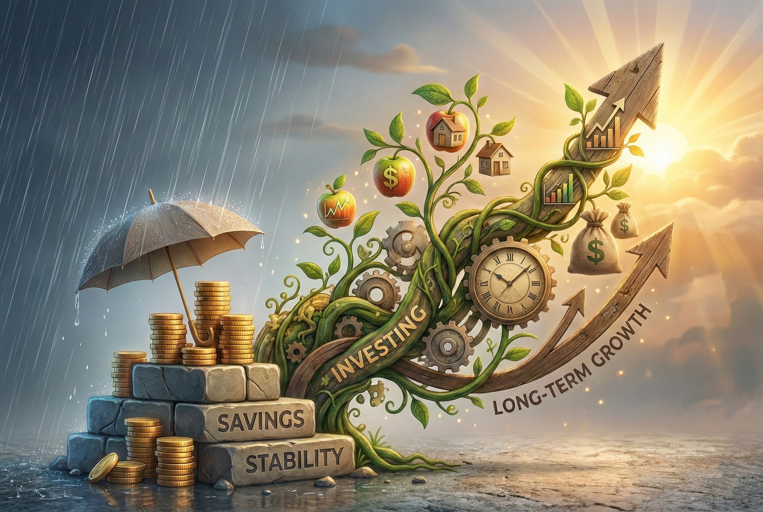 why is investing a more powerful tool to build long-term wealth than saving